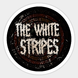 The White Stripes vintage design on top Sticker